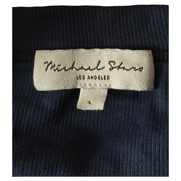 Michael Stars Wren side slit sleeveless body-con midi dress blue size Large L - Picture 7 of 9